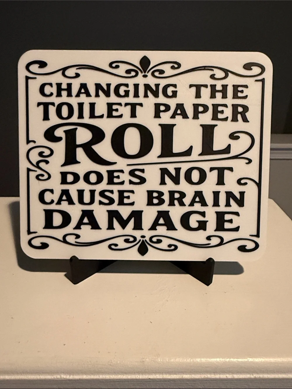 Black & White Bathroom Quote Coasters - Set of 6